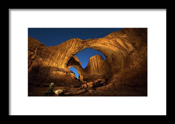 Tranquility Framed Print featuring the photograph Painting The Double Arch by Michael Theaterwiz Criswell Photography