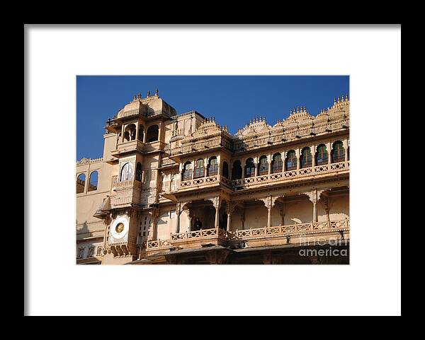 India Framed Print featuring the photograph Palace Facade by Jacqueline M Lewis