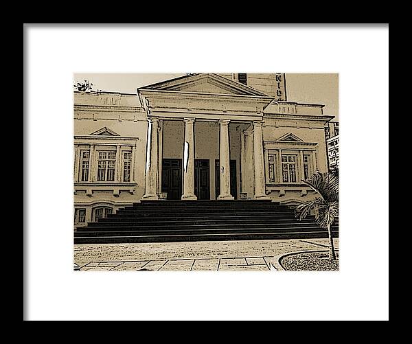 Palacio Dos Casamentos Framed Print featuring the photograph Palace of Weddings in Mozambique by Zinvolle Art