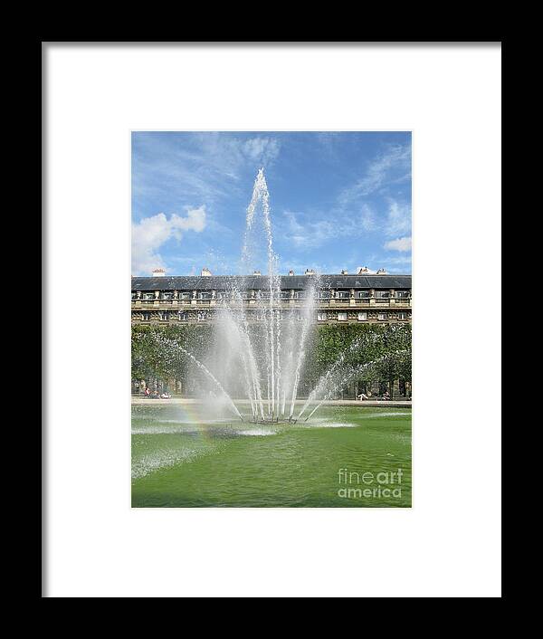 Paris Framed Print featuring the photograph Palais Royal Fountain by Ann Horn