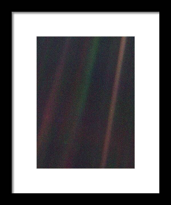 Pale Blue Dot Framed Print featuring the photograph Pale Blue Dot by Nasa/science Photo Library
