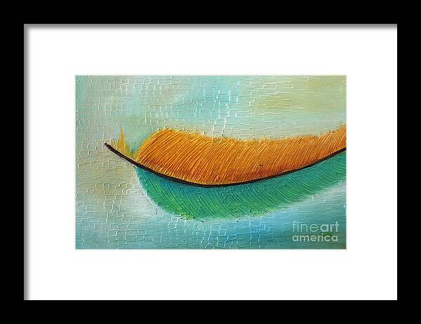 Feather Painting Framed Print featuring the painting Pale by Preethi Mathialagan