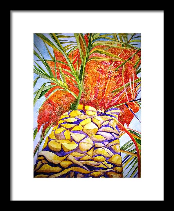 Palermo Framed Print featuring the painting Palermo Palm by Kandy Cross