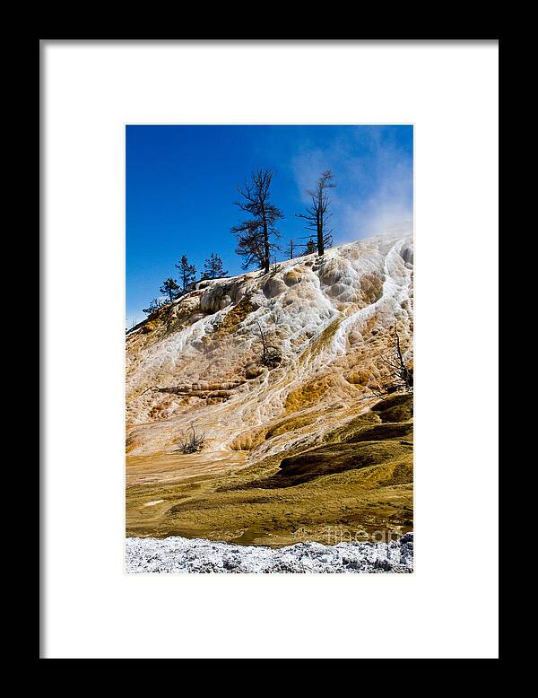 Hot Spring Terraces Framed Print featuring the photograph Palette Spring - 3 by Dan Hartford