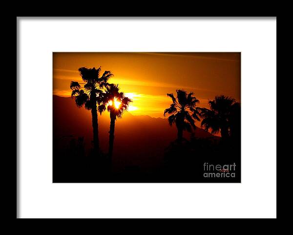 Sunset Framed Print featuring the photograph Palm Desert Sunset by Patrick Witz