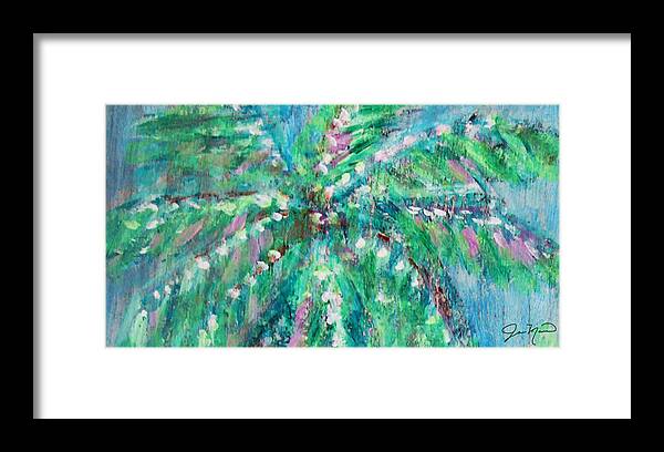 Palm Tree Framed Print featuring the painting Palm Tree by Jan Marvin by Jan Marvin
