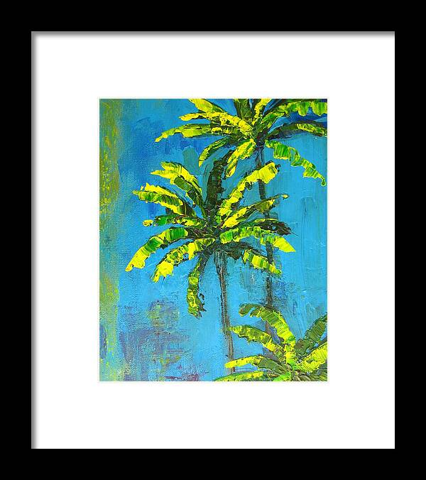 Art Framed Print featuring the painting Palm Trees by Patricia Awapara