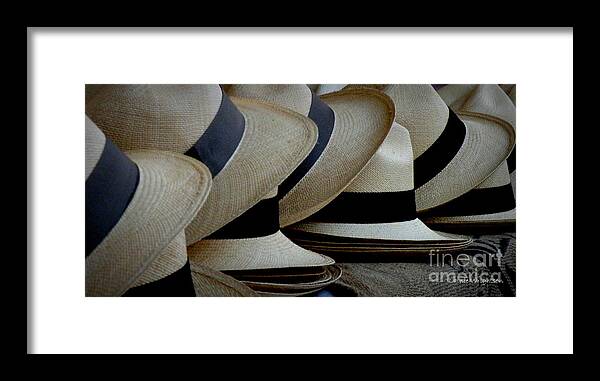 Hats Framed Print featuring the photograph Panama Hats by Lainie Wrightson
