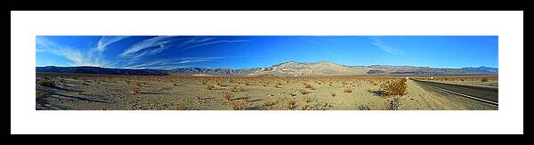 Mojave Framed Print featuring the photograph Panamint Valley State Route 190 Panorama November 16 2014 by Brian Lockett