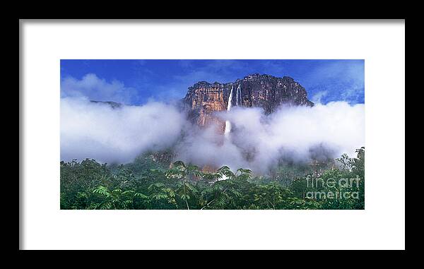 South America Framed Print featuring the photograph Panorama Angel Falls Canaima National Park Veneziuela by Dave Welling