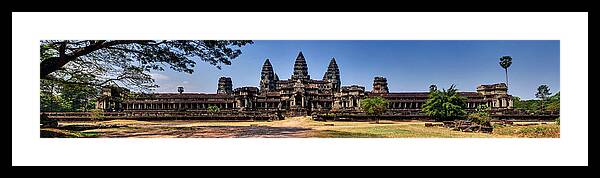 Landscape Framed Print featuring the photograph Panorama - Hi-res - National heritage in Angkor Wat Cambodia by Afrison Ma