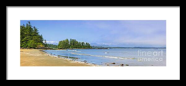 Pacific Framed Print featuring the photograph Panorama of Pacific coast on Vancouver Island by Elena Elisseeva