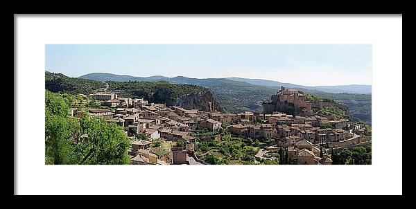 Panoramic Framed Print featuring the photograph Panorámica De Alquezar by Rosatome
