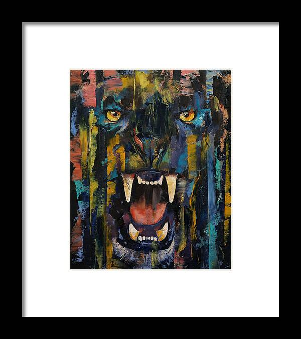 Art Framed Print featuring the painting Panther by Michael Creese