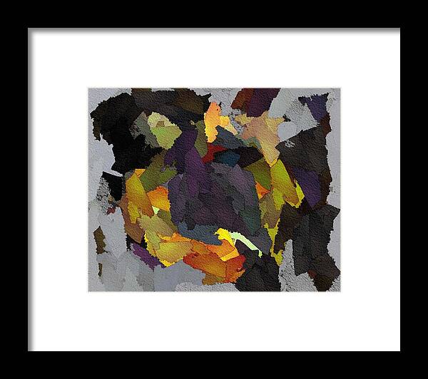 Abstract Framed Print featuring the digital art PaperMate by LeeAnn Alexander