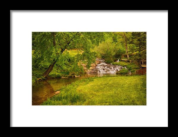 Pardue Mill Creek Framed Print featuring the photograph Pardue Mill Creek by Priscilla Burgers