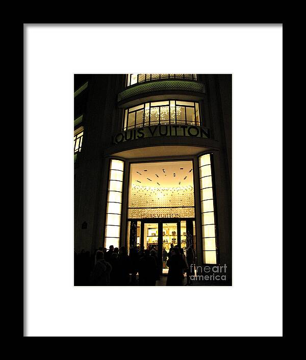 Paris Louis Vuitton Boutique Store Front - Paris Night Photo Louis Vuitton - Champs Elysees ...