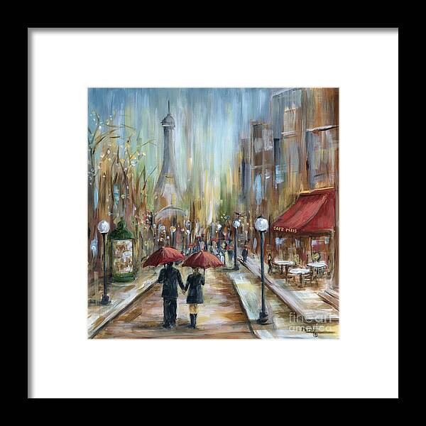 Paris Framed Print featuring the painting Paris Lovers Ill by Marilyn Dunlap