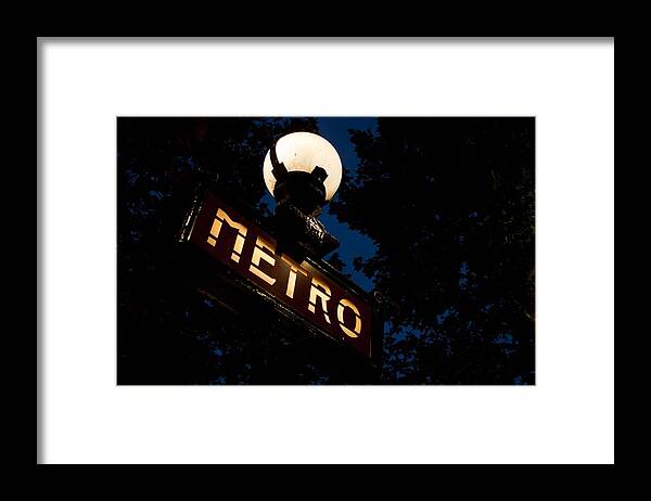 Paris Framed Print featuring the photograph Paris Metro in the Evening by Denise Dube