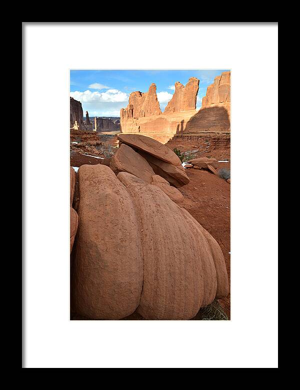 Arches National Park Framed Print featuring the photograph Park Avenue Evening by Ray Mathis
