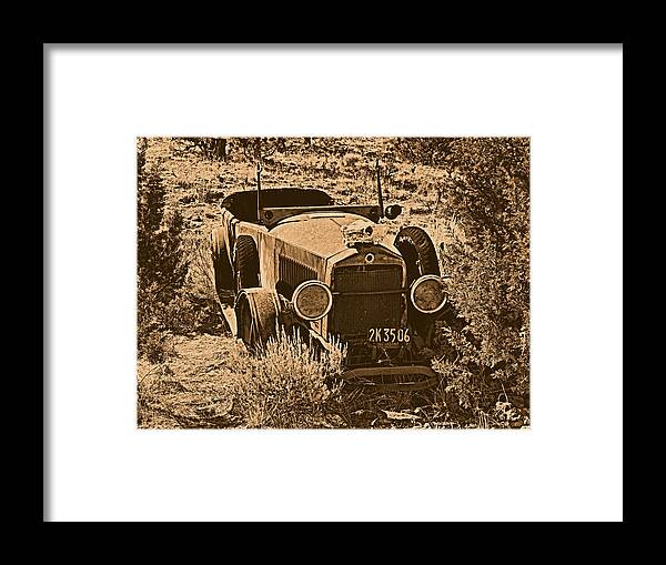 Aged Framed Print featuring the photograph Parked by Leland D Howard