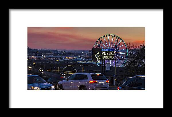 Ferris Wheel Framed Print featuring the photograph Parking Wheel by Scott Campbell