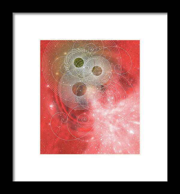Bubble Chamber Framed Print featuring the photograph Particle Tracks On A Nebula by Mehau Kulyk/science Photo Library