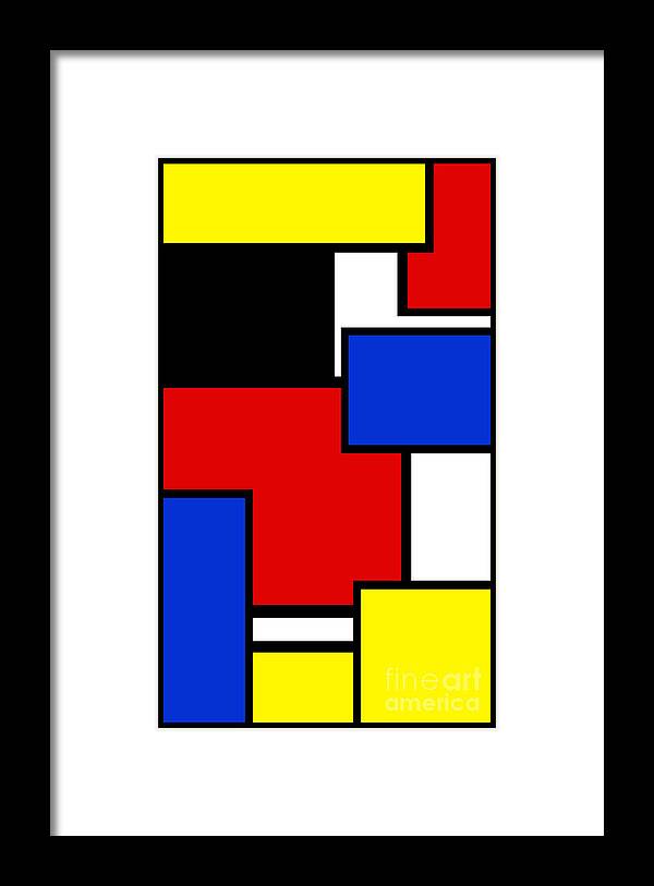 Andee Design Abstract Framed Print featuring the digital art Partridge Family Abstract 3 A by Andee Design