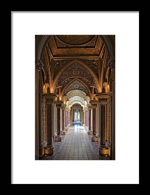 Monserrat Palace Framed Print featuring the photograph Passage Way - Monserrate Palace by Mary Machare