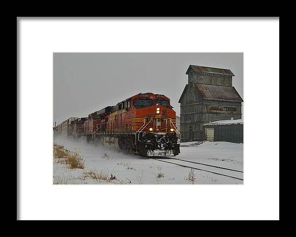 Castle Rock Framed Print featuring the photograph Passing the Grain Elevator by Ken Smith