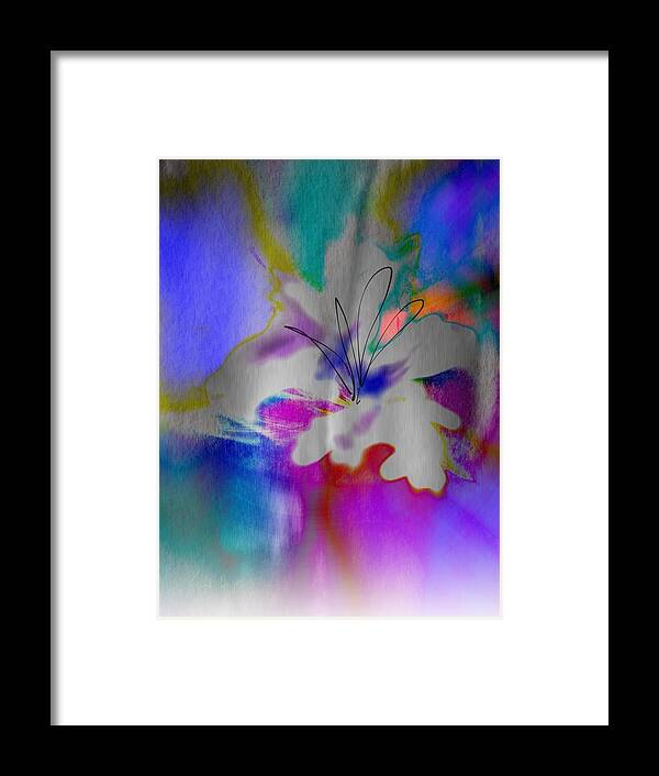 Passion Flower Framed Print featuring the digital art Passion Flower by Frank Bright