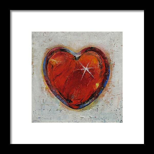 Valentine Framed Print featuring the painting Passion by Michael Creese