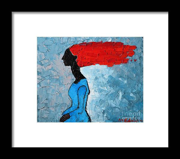Woman Framed Print featuring the painting Passion Seeker by Ana Maria Edulescu