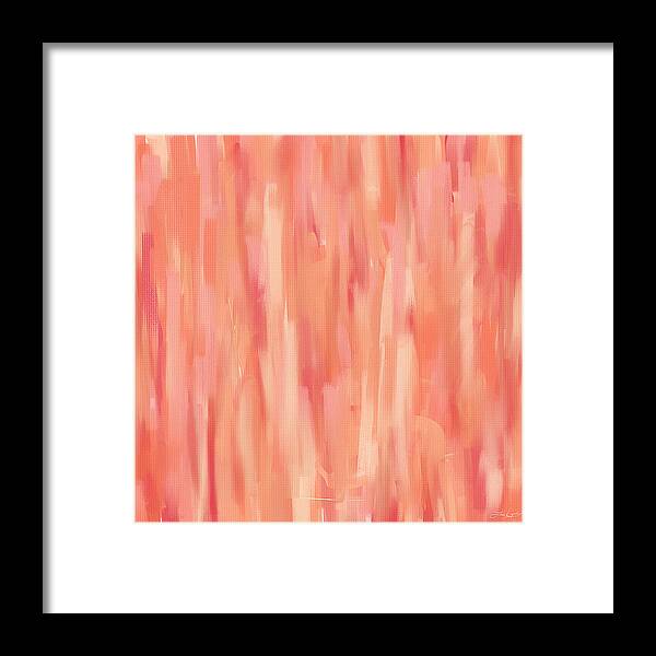 Peach Framed Print featuring the painting Passionate Peach by Lourry Legarde
