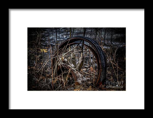 Wheel Framed Print featuring the photograph Past its Use by Ronald Grogan