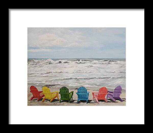Beach Framed Print featuring the painting Pastel Paradise by Sandra Nardone
