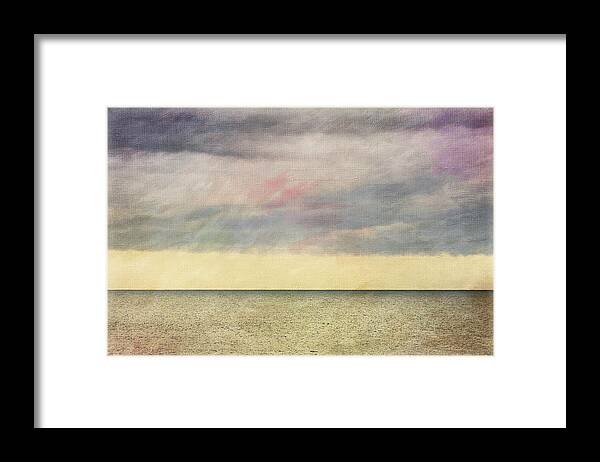 Photography Framed Print featuring the photograph Pastel Sea - Textured by Karen Stephenson