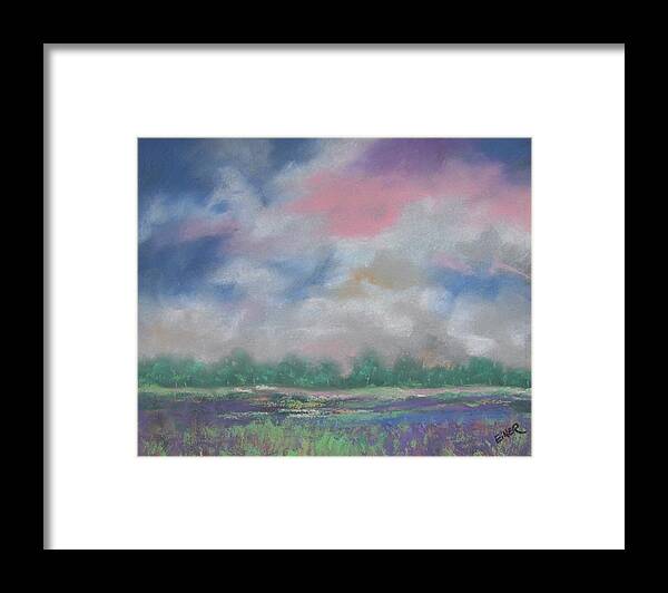 Pastel Framed Print featuring the painting Pastel Sky by Terri Einer