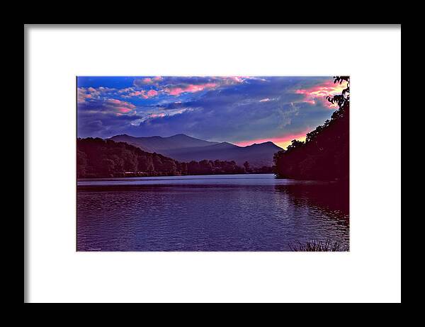Lake Junaluska Framed Print featuring the photograph Twilight  by Dennis Baswell