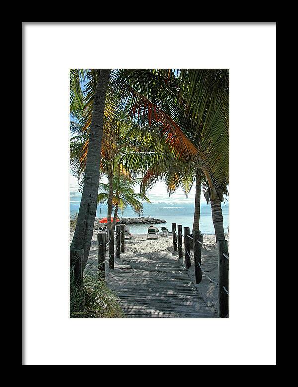 Beach Framed Print featuring the photograph Path To Smathers Beach - Key West by Frank Mari