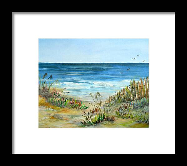Beach Framed Print featuring the painting Path to the Beach by Dorothy Maier