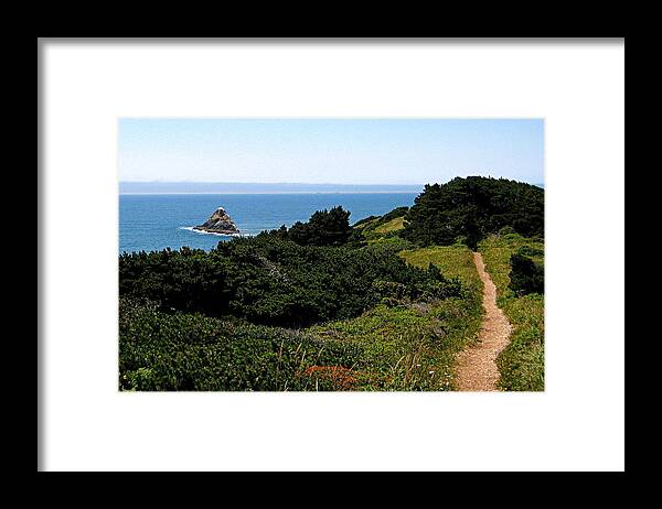 Scenic Framed Print featuring the photograph Path to the Sea by AJ Schibig