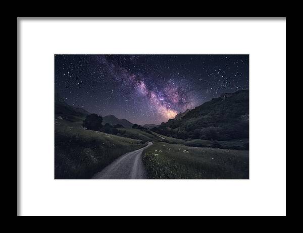Landscape Framed Print featuring the photograph Path To The Stars by Carlos F. Turienzo