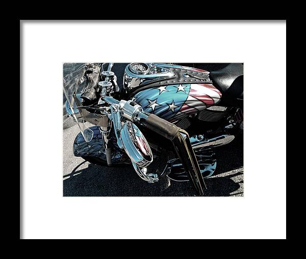 Bike Framed Print featuring the photograph Patriotic Bike by Chris Berry