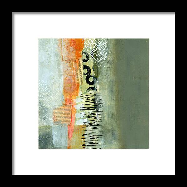 Acrylic Framed Print featuring the painting Pattern Study Nuetral 1 by Jane Davies