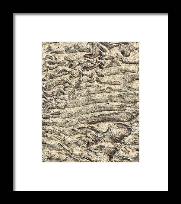Abstract Framed Print featuring the photograph Patterns in Sand 3 by William Selander