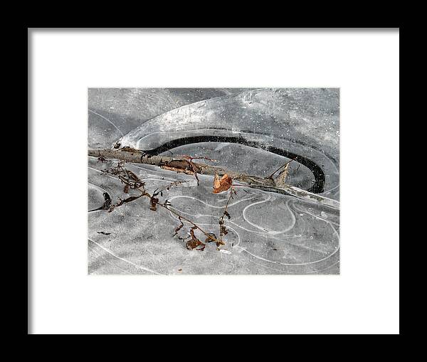 Ice Framed Print featuring the photograph Patterns in the Ice by Leda Robertson