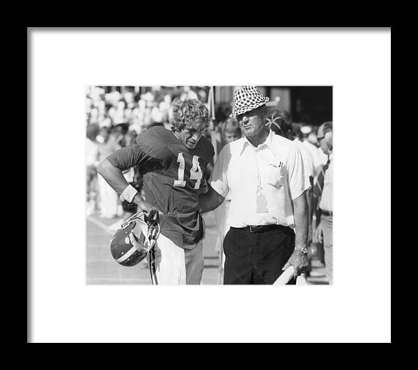 Alabama Framed Print featuring the photograph Paul Bear Bryant - Alabama Football by Retro Images Archive