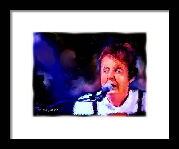 Beatles Framed Print featuring the painting Paul Mccartney by Ted Azriel
