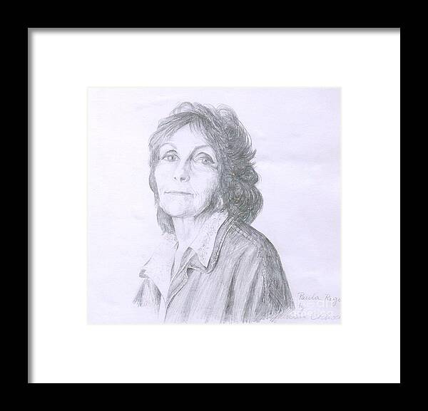 Drawing Framed Print featuring the painting Paula Rego by Barbara Anna Cichocka